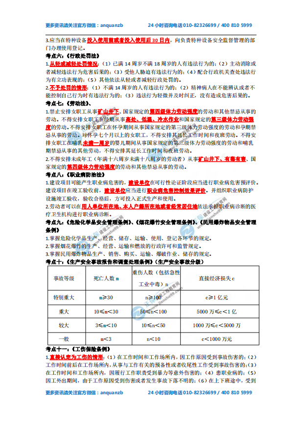 《安全生產法及相關法律知識》必備考點1