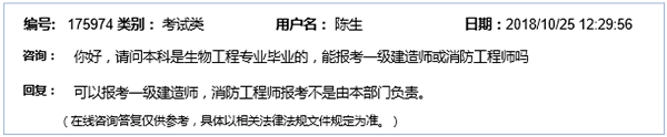 生物工程專業(yè)可以報(bào)考2019一級(jí)建造師考試嗎