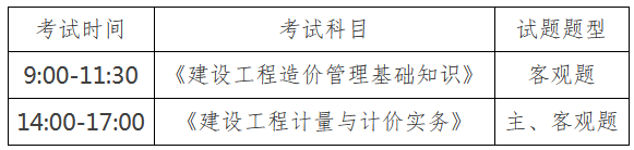 考試時(shí)間及科目安排如下